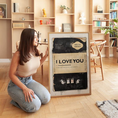 Personalised Book Cover Art Print (Black) - Magic Posters