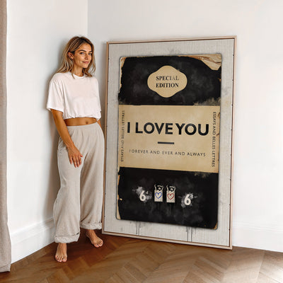 Personalised Book Cover Art Print (Black) - Magic Posters