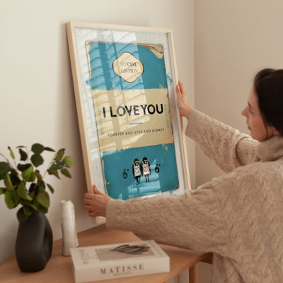 Personalised Book Cover Art Print (Blue) - Magic Posters