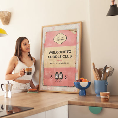 Personalised Book Cover Art Print (Blush Pink) - Magic Posters