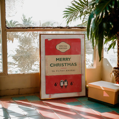 Personalised Book Cover Art Print (Christmas Edition) - Magic Posters