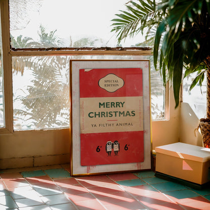 Personalised Book Cover Art Print (Christmas Edition) - Magic Posters