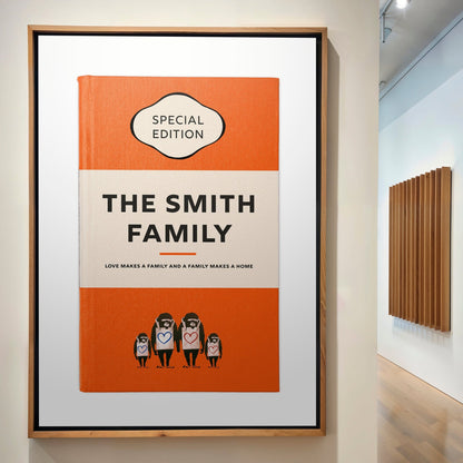 Personalised Book Cover Art Print (Classic Family Edition) - Magic Posters