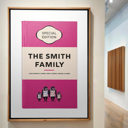 Personalised Book Cover Art Print (Classic Family Edition) - Magic Posters