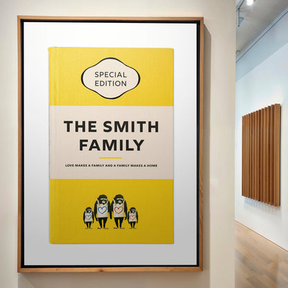 Personalised Book Cover Art Print (Classic Family Edition) - Magic Posters