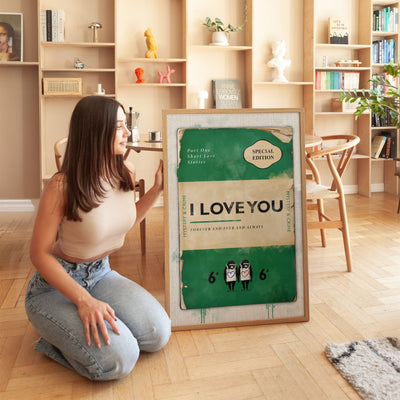 Personalised Book Cover Art Print (Green) - Magic Posters