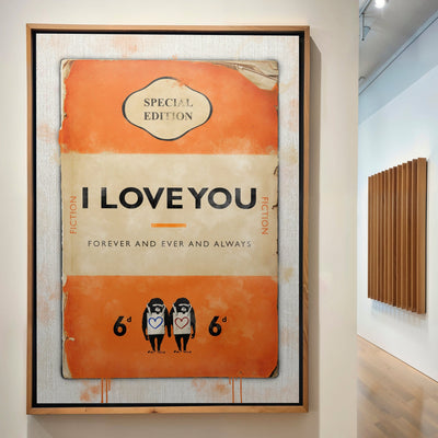 Personalised Book Cover Art Print (Orange) - Magic Posters