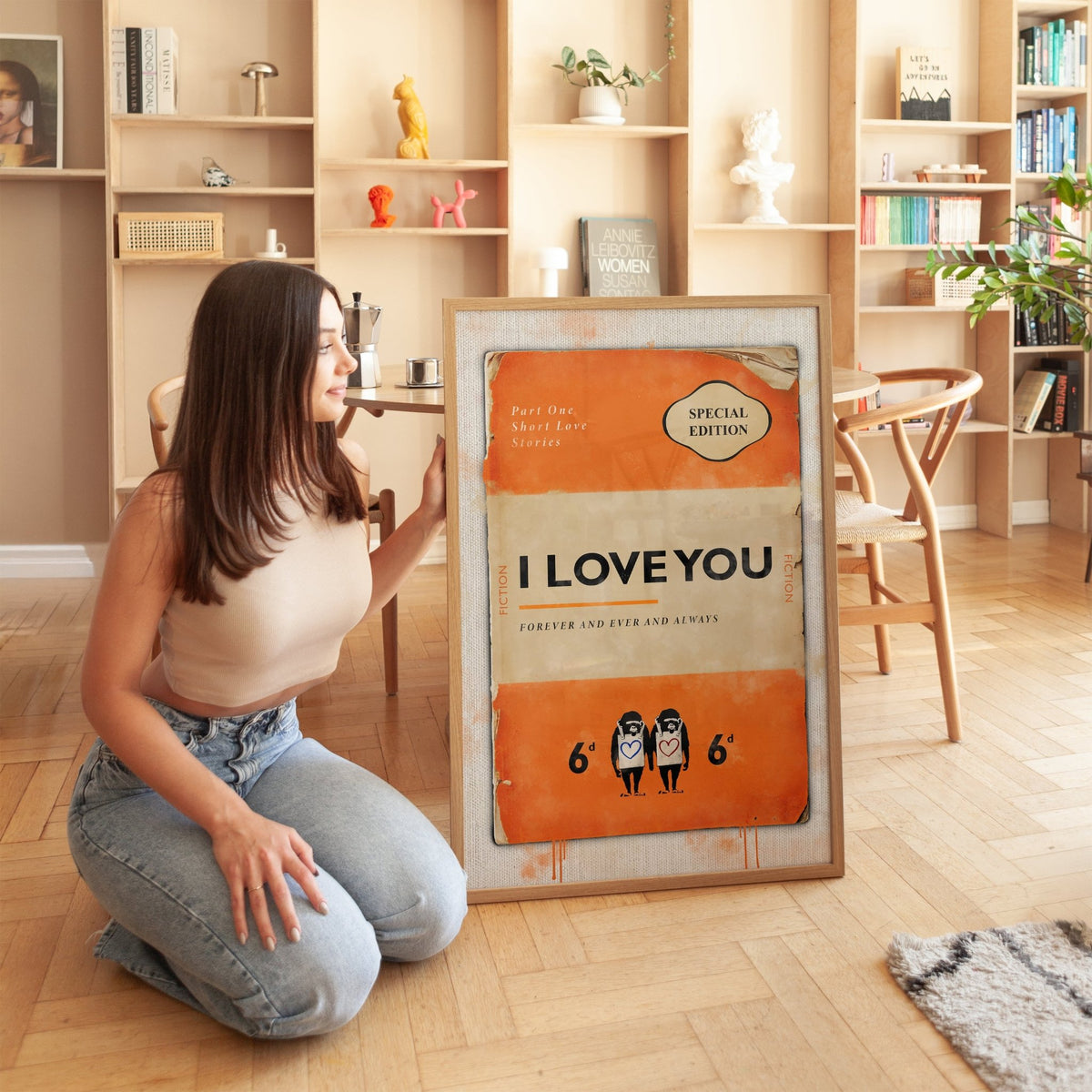 Personalised Book Cover Art Print (Orange) - Magic Posters