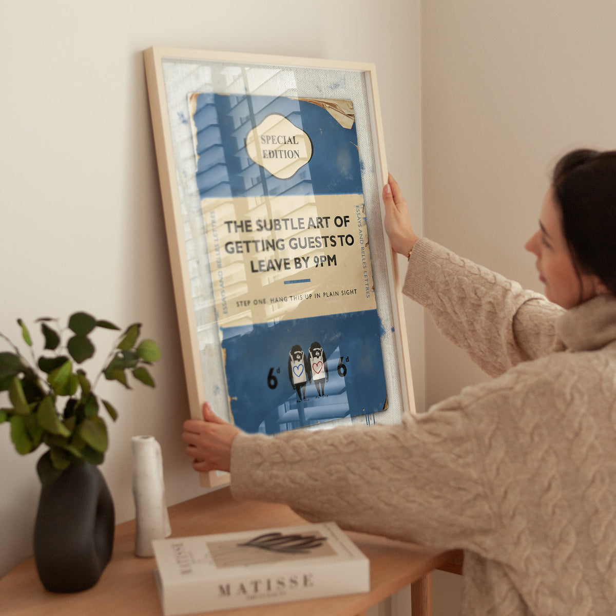 Personalised Book Cover Art Print (Dark Blue) - Magic Posters