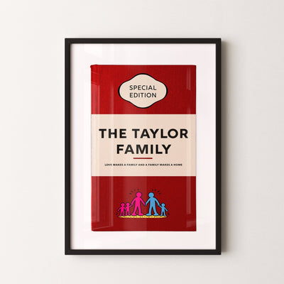 Personalised Book Cover Art Print (Family Pop Art Edition) - Magic Posters