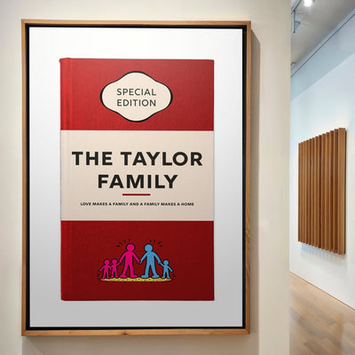 Personalised Book Cover Art Print (Family Pop Art Edition) - Magic Posters