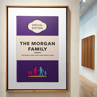 Personalised Book Cover Art Print (Family Pop Art Edition) - Magic Posters