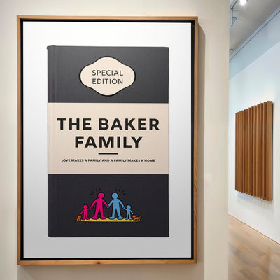 Personalised Book Cover Art Print (Family Pop Art Edition) - Magic Posters
