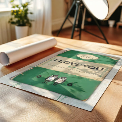 Personalised Book Cover Art Print (Green) - Magic Posters