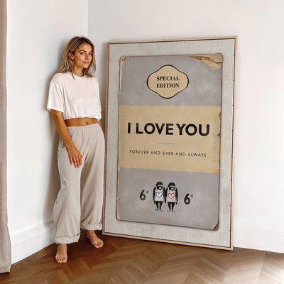 Personalised Book Cover Art Print (Grey) - Magic Posters