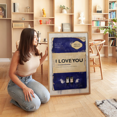 Personalised Book Cover Art Print (Midnight Blue) - Magic Posters