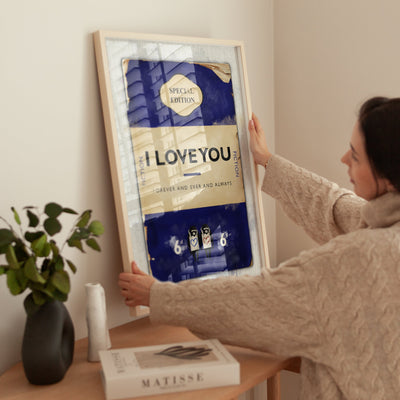 Personalised Book Cover Art Print (Midnight Blue) - Magic Posters