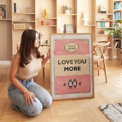 Personalised Book Cover Art Print (Love You More) - Magic Posters