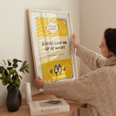 Personalised Book Cover Art Print (New Yellow) - Magic Posters