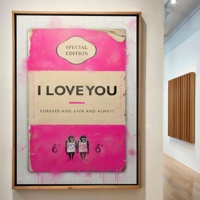 Personalised Book Cover Art Print (Pink) - Magic Posters