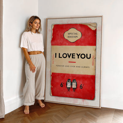 Personalised Book Cover Art Print (Red) - Magic Posters