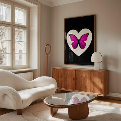 Personalised Butterfly Heart Print - Magic Posters
