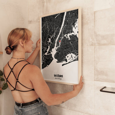 Personalised Mono City Map Print - Magic Posters