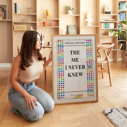 Personalised Multi Colour Squares Book Cover Art Print - Magic Posters