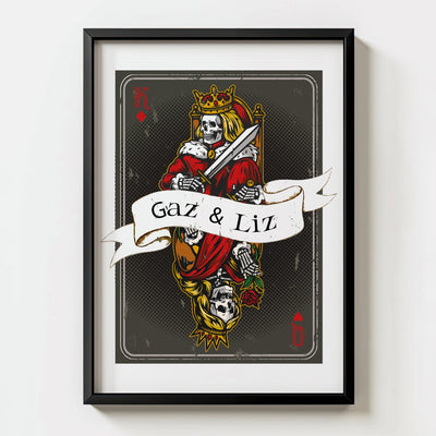 Personalised Playing Card Print - Card 5 - Magic Posters