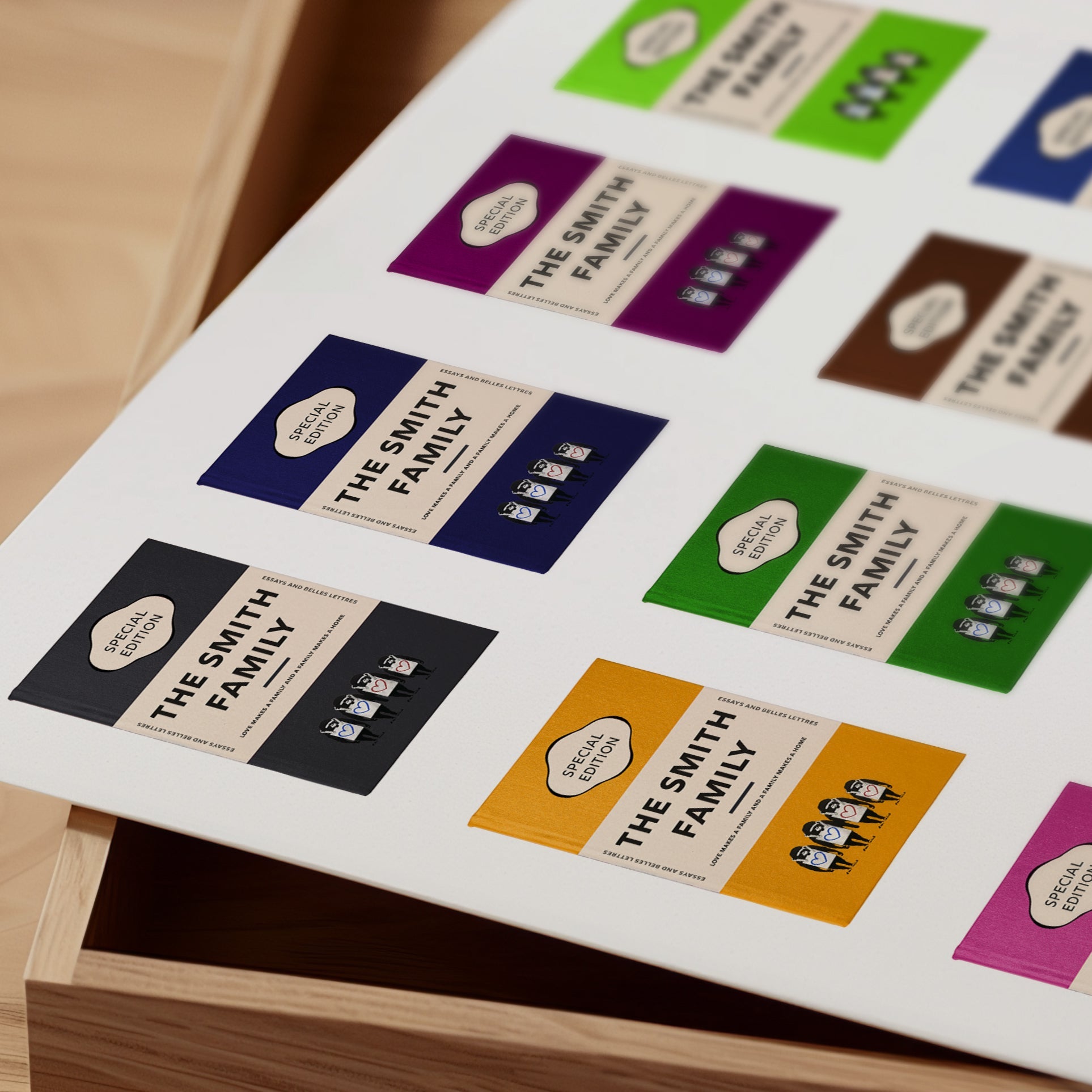 Personalised Special Edition Multi Book Print (Square) - Magic Posters