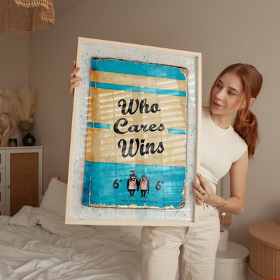 Personalised Who Cares Wins Book Cover Art Print - Magic Posters