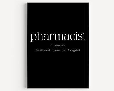 Pharmacist Definition Print - Magic Posters