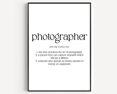 Photographer Definition Print - Magic Posters