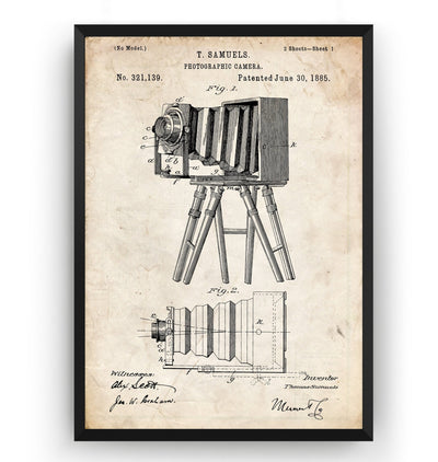 Photographic Camera 1885 Patent Print - Magic Posters