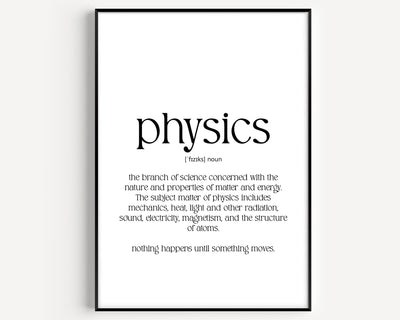 Physics Definition Print - Magic Posters