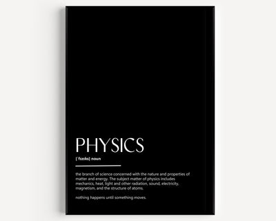 Physics Definition Print - Magic Posters