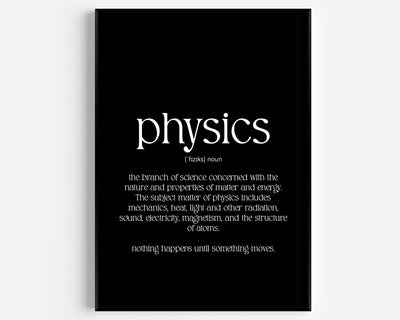 Physics Definition Print - Magic Posters