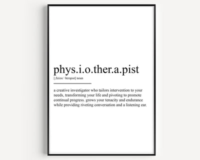 Physiotherapist Definition Print - Magic Posters