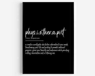 Physiotherapist Definition Print - Magic Posters