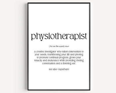 Physiotherapist Definition Print V2 - Magic Posters