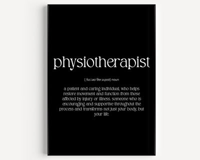 Physiotherapist Definition Print V3 - Magic Posters
