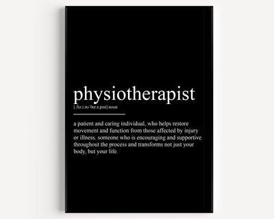Physiotherapist Definition Print V3 - Magic Posters