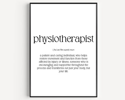 Physiotherapist Definition Print V3 - Magic Posters