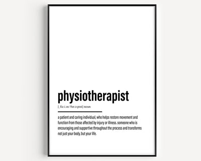 Physiotherapist Definition Print V3 - Magic Posters