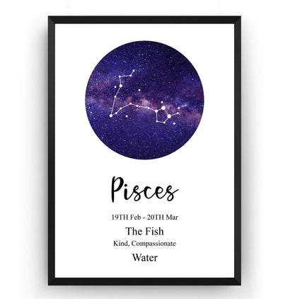 Pisces Zodiac Print - Magic Posters