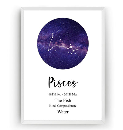 Pisces Zodiac Print - Magic Posters