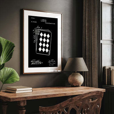 Playing Cards 1896 Patent Print - Magic Posters