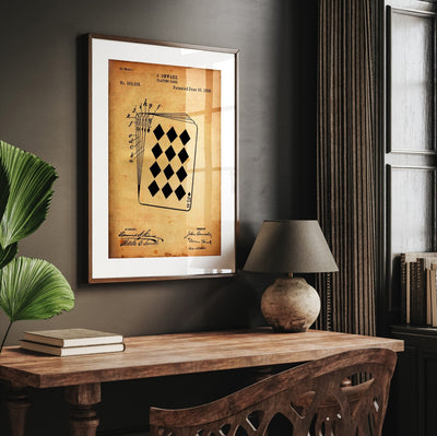 Playing Cards 1896 Patent Print - Magic Posters