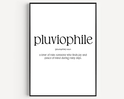 Pluviophile Definition Print - Magic Posters