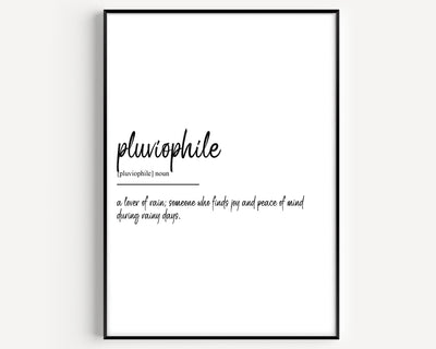 Pluviophile Definition Print - Magic Posters